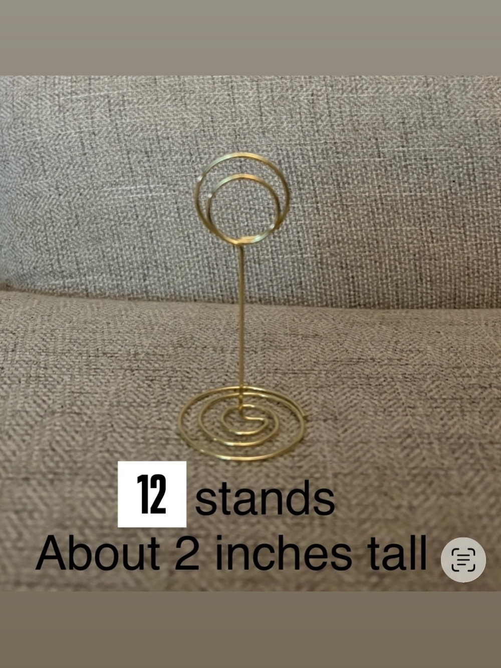 Gold Spiral Card/Photo Holder